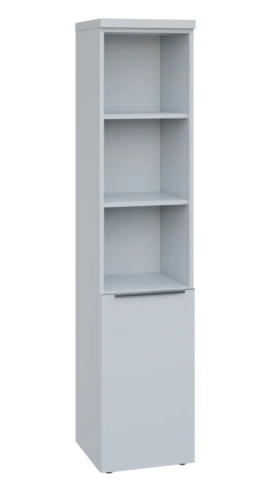 SIN 5 - 4DN3 kancelářská skříň, 1-dveřová/nika, pravá, 1820x400x400, bílá